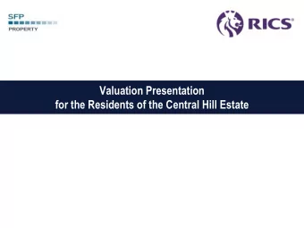 for the Residents of the Central Hill Estate  Introduction  Jeremy Perceval FRICS RPR