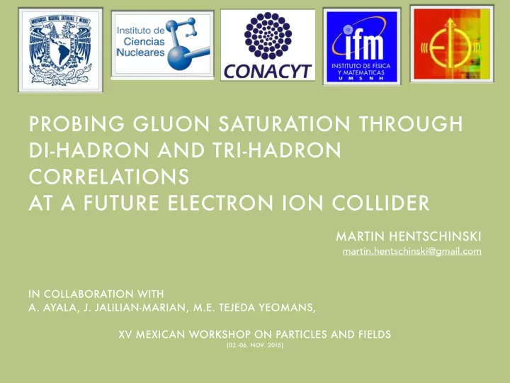 probing gluon saturation through di hadron and tri hadron