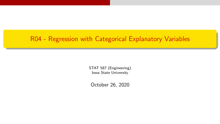 r04 regression with categorical explanatory variables