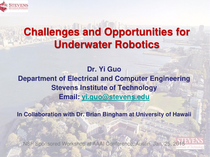 challenges and opportunities for underwater robotics