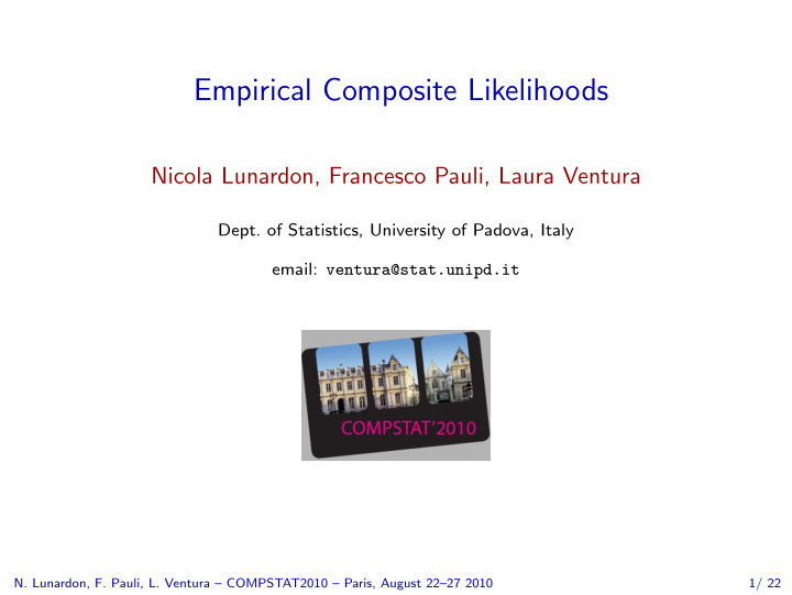 empirical composite likelihoods