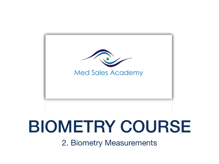 biometry course