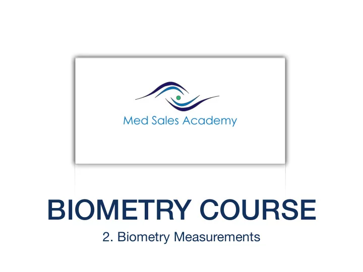 biometry course