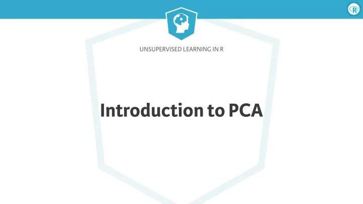 introduction to pca