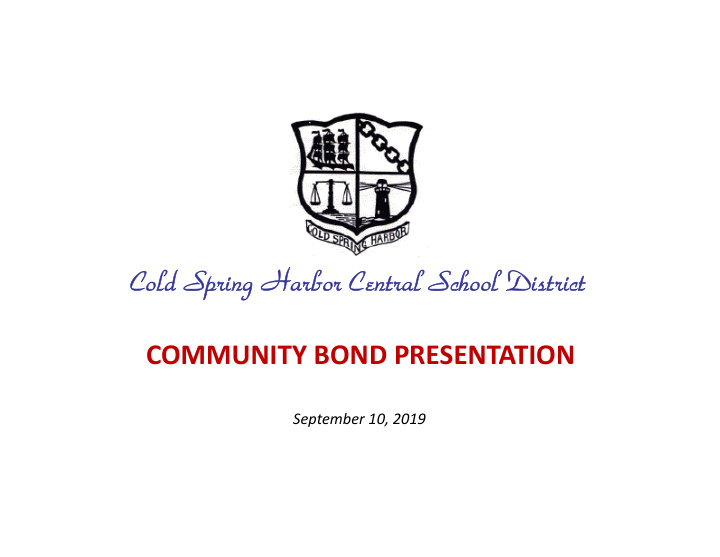 cold spring harbor central school district community bond