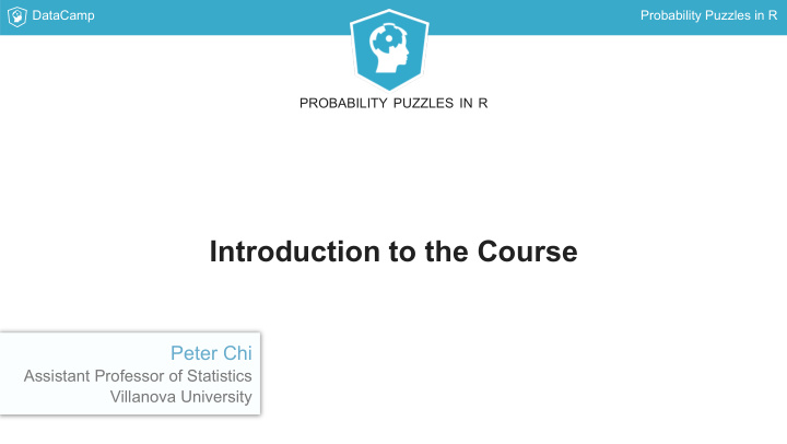 introduction to the course