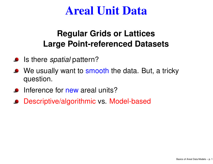 areal unit data