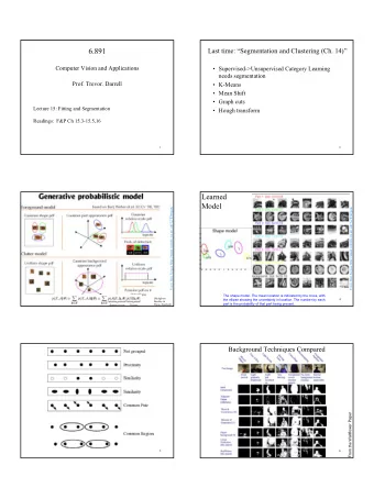 1  Mean Shift Algorithm  Graph-Theoretic Image Segmentation  Mean Shift Algorithm  1. Choose a