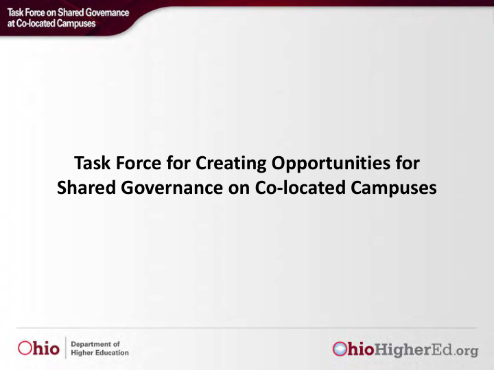 shared governance on co located campuses