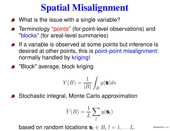 spatial misalignment