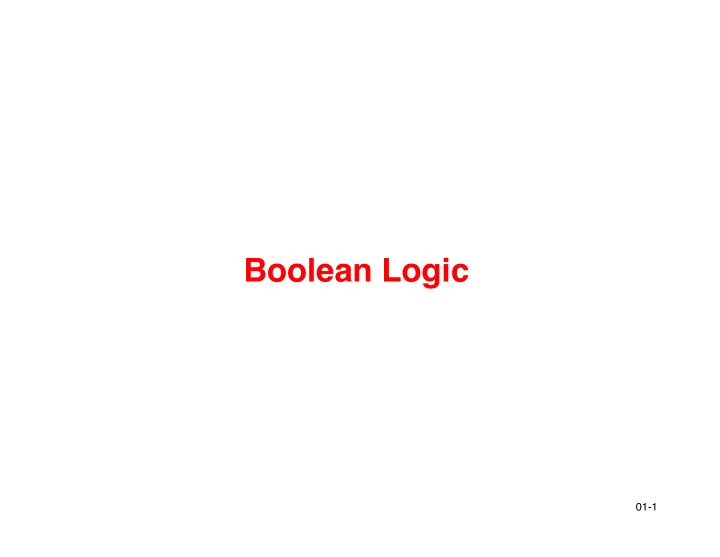 boolean logic