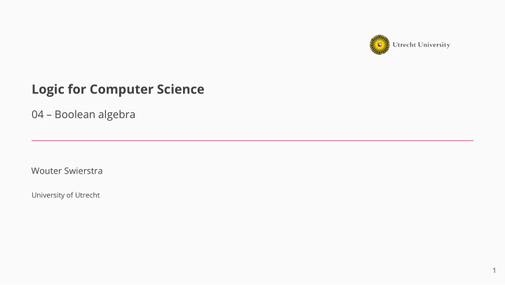 logic for computer science