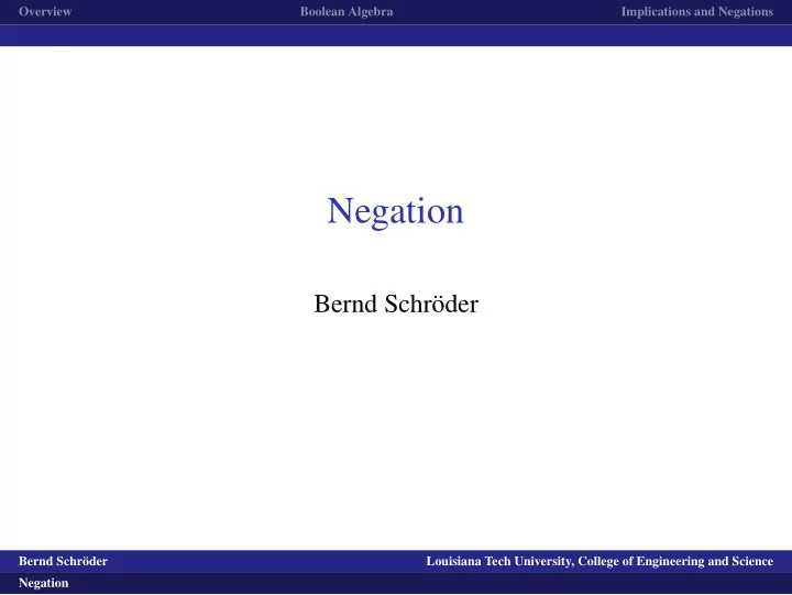 negation