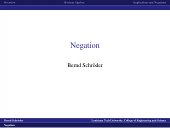 Negation  Bernd Schr  oder  logo1  Bernd Schr  oder  Louisiana Tech University, College of