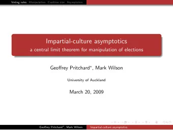Impartial-culture asymptotics  a central limit theorem for manipulation of elections Geoffrey