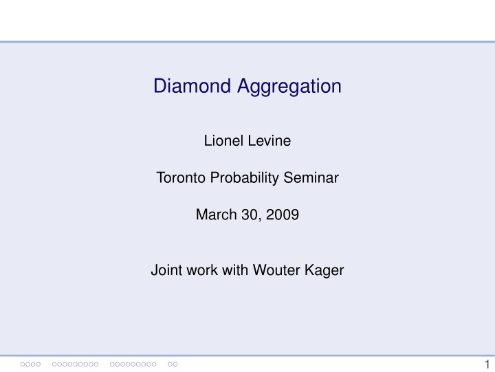 diamond aggregation