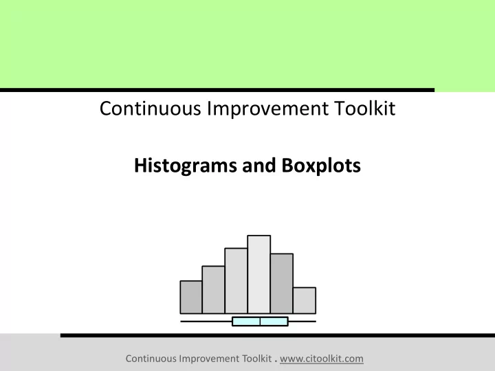 histograms and boxplots
