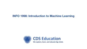 INFO 1998: Introduction to Machine Learning  Lecture 3: Data Visualization  INFO 1998: Introduction