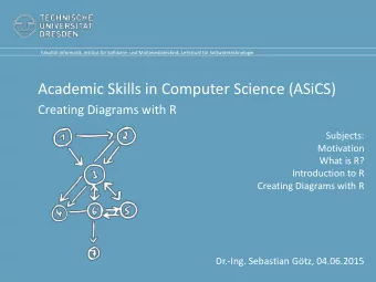 Academic Skills in Computer Science (ASiCS)  Creating Diagrams with R  Subjects:  Motivation  What