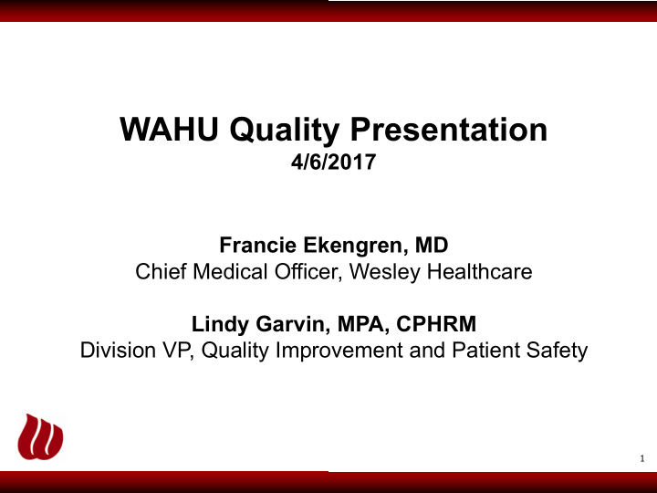 wahu quality presentation
