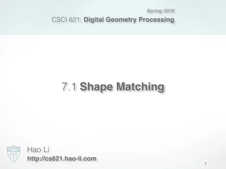 7 1 shape matching