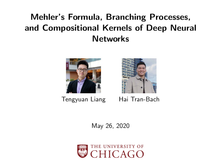 mehler s formula branching processes and compositional
