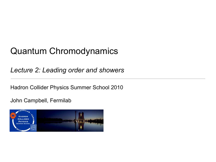 quantum chromodynamics