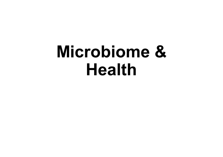 microbiome health human microbiome distribution and