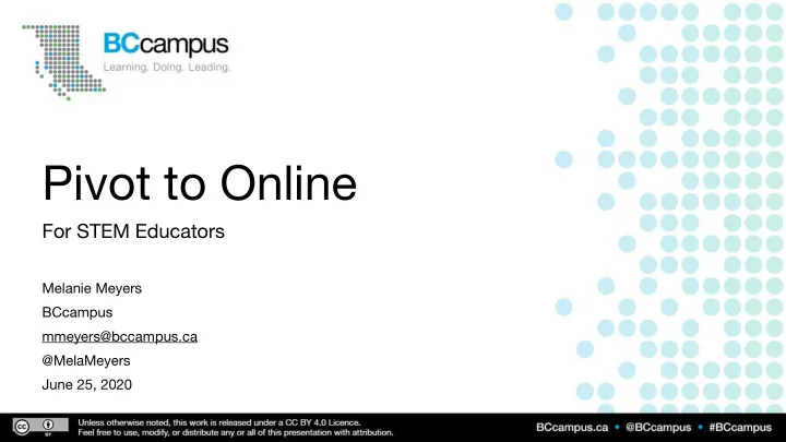 pivot to online
