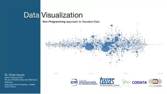 Data Visualization  Non-Programming approach to Visualize Data  Dr. Omer Ayoub  Senior Data
