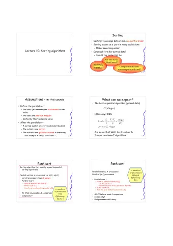 Sorting   Sorting: to arrange data in some sequential order   Sorting occurs as a  part in