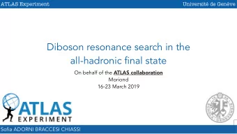 Diboson resonance search in the  all-hadronic final state On behalf of the ATLAS collaboration