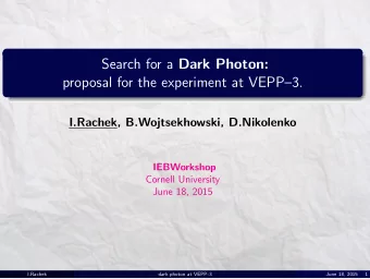 Search for a Dark Photon:  proposal for the experiment at VEPP3.  I.Rachek, B.Wojtsekhowski,