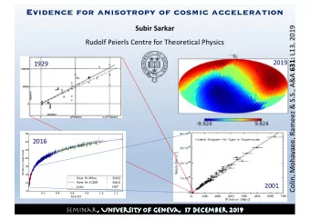Evidence for anisotropy of cosmic acceleration  Subir Sarkar Colin, Mohayaee, Rameez &amp; S.S.,