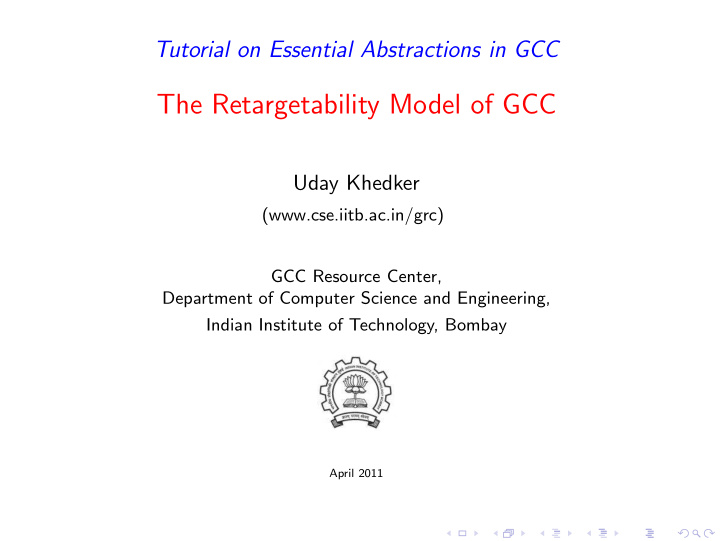 the retargetability model of gcc