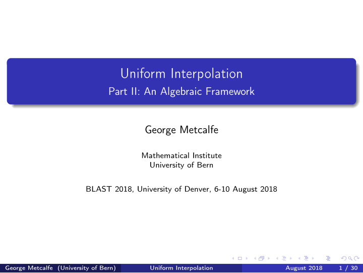 uniform interpolation