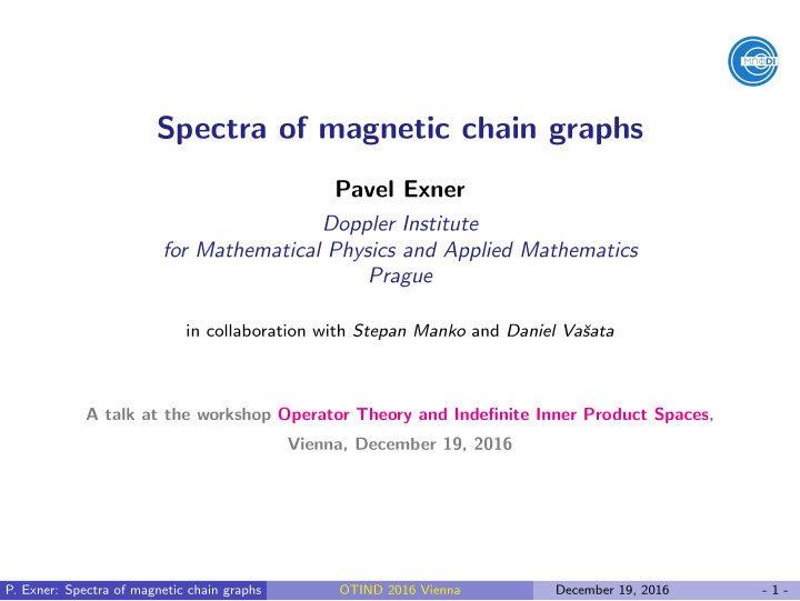 spectra of magnetic chain graphs