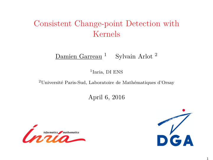 consistent change point detection with kernels