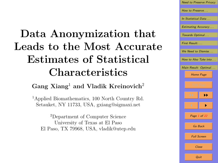 data anonymization that
