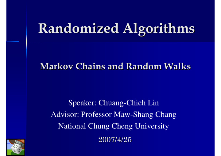 randomized algorithms randomized algorithms