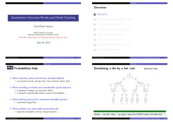 Overview  Motivation  1  Quantitative Automata Models and Model Checking  What are discrete-time
