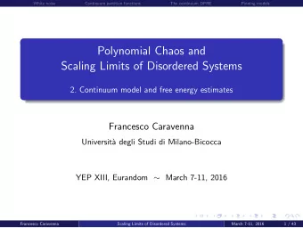 Polynomial Chaos and  Scaling Limits of Disordered Systems  2. Continuum model and free energy