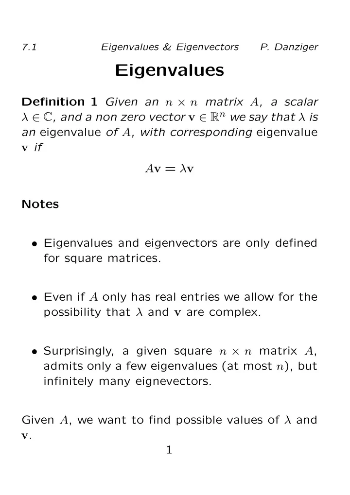 eigenvalues