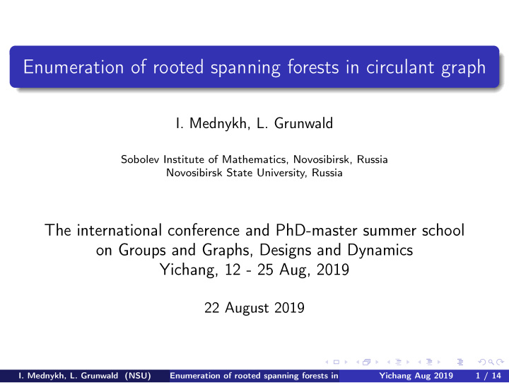 enumeration of rooted spanning forests in circulant graph