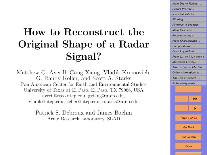 how to reconstruct the
