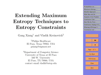 Extending Maximum  Main Idea and Its . . .  Analysis of the Problem  Continuous Case: . . .