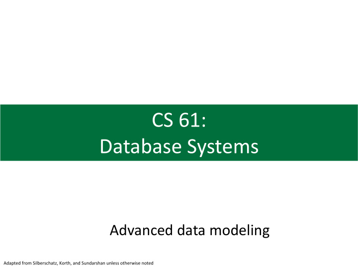 cs 61 database systems