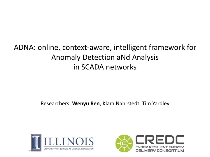 adna online context aware intelligent framework for