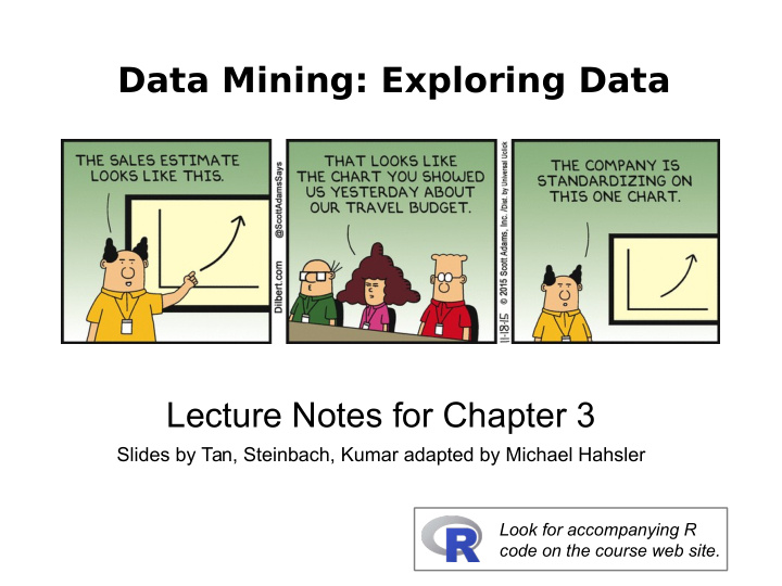 data mining exploring data lecture notes for chapter 3