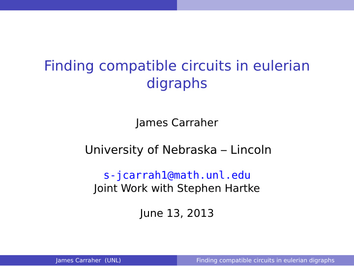 finding compatible circuits in eulerian digraphs